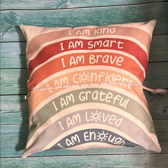 Amazon Multicolor Inspirational Accent Pillow - Picture 3 of 3